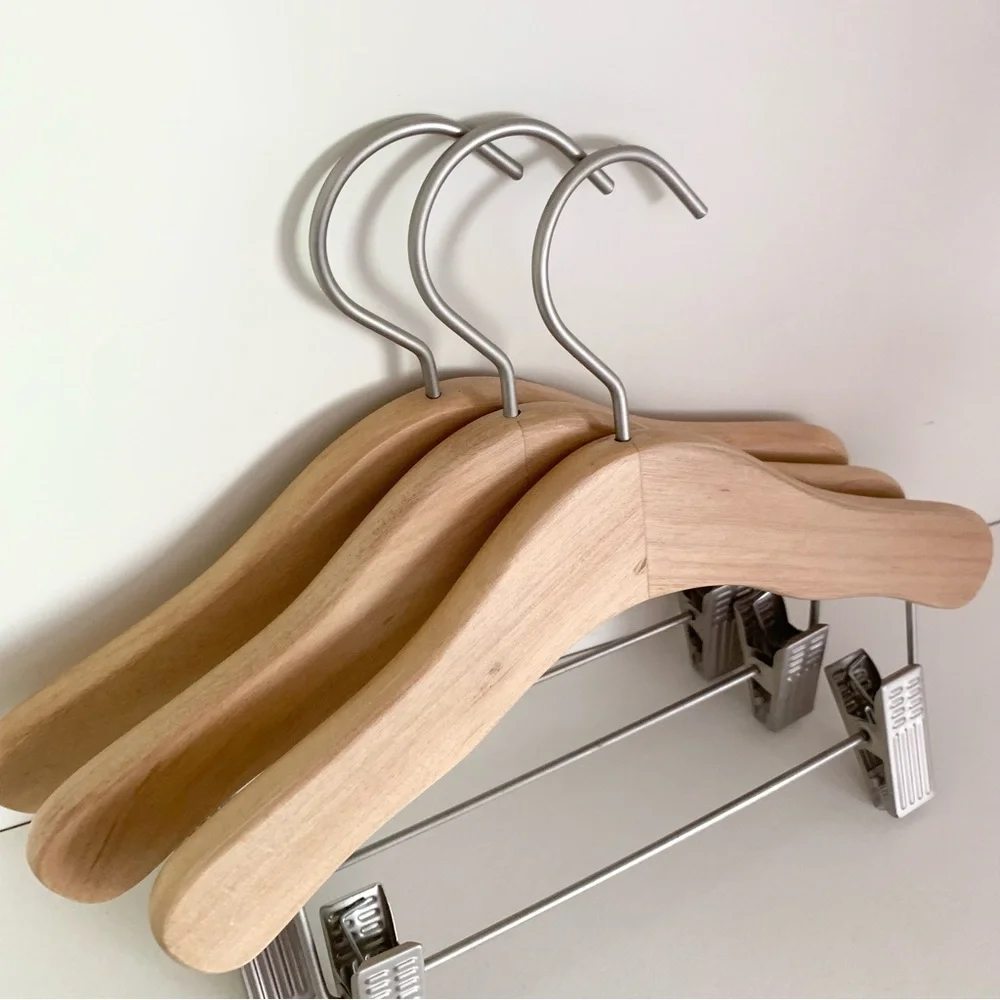 Vintage Oshkosh b gosh wood and matte Steele hangers